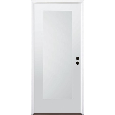 Codel Doors 32" x 80" Primed White Shaker Exterior Fiberglass Door 2868LHISPSF1PSHK691615B